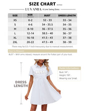 luvamia Shirt Dresses for Women Button Down Babydoll Collared Swing A Line Short Tunic Dress