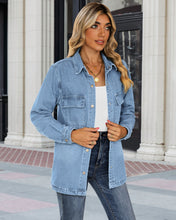 luvamia 2023 Jean Jackets for Women Fashion Oversized Button Down Denim Jacket Western Fall Shacket Jacket with Pockets