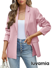 luvamia Blazers for Women Business Casual Long Sleeves Work Professional Suits Dressy Jackets with Pocket Office Outfits