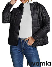 Women’s Warm Winter Casual Hooded Coat Warm Quilted Jacket With Pockets