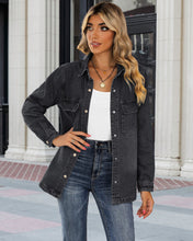 luvamia 2023 Jean Jackets for Women Fashion Oversized Button Down Denim Jacket Western Fall Shacket Jacket with Pockets