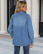 luvamia 2023 Jean Jackets for Women Fashion Oversized Button Down Denim Jacket Western Fall Shacket Jacket with Pockets