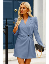 luvamia 2023 Blazer Dress for Women Business Casual Outfits for Work Puff Sleeves Blazers Jackets Fashion Dressy