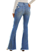 luvamia Womens Bell Bottom Jeans Flare Jean High Rise Distressed Stretch Bootcut Pants
