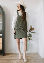 luvamia Corduroy Overall Dress for Women Adjustable Straps Casual Fashion Overalls Pinafore Short Dresses with Pockets