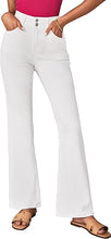 LUVAMIA Women's High Waisted Bell Bottom Stretch Denim 5-Pocket Jeans