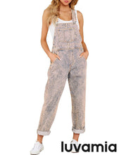 luvamia Women's Casual Stretch Adjustable Denim Bib Overalls Jeans Pants Jumpsuits