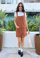 luvamia Corduroy Overall Dress for Women Adjustable Straps Casual Fashion Overalls Pinafore Short Dresses with Pockets
