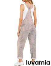 luvamia Women's Casual Stretch Adjustable Denim Bib Overalls Jeans Pants Jumpsuits