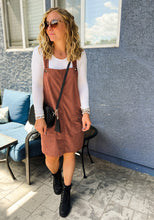 luvamia Corduroy Overall Dress for Women Adjustable Straps Casual Fashion Overalls Pinafore Short Dresses with Pockets