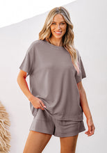 LUVAMIA Women's Casual Pantsuit Set Top and Short Pajamas