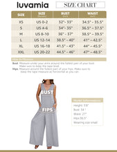 luvamia Jumpsuits for Women Causal Sleeveless Wide Leg Overall Jumpsuit Baggy Loose Onesie Jumpers With Pockets Lounge