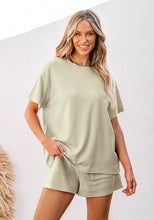 LUVAMIA Women's Casual Pantsuit Set Top and Short Pajamas