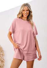 LUVAMIA Women's Casual Pantsuit Set Top and Short Pajamas