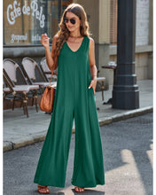 luvamia Jumpsuits for Women Causal Sleeveless Wide Leg Overall Jumpsuit Baggy Loose Onesie Jumpers With Pockets Lounge