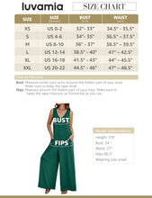 luvamia Jumpsuits for Women Causal Sleeveless Wide Leg Overall Jumpsuit Baggy Loose Onesie Jumpers With Pockets Lounge