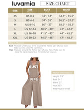 luvamia Jumpsuits for Women Causal Sleeveless Wide Leg Overall Jumpsuit Baggy Loose Onesie Jumpers With Pockets Lounge