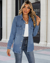 luvamia 2023 Jean Jackets for Women Fashion Oversized Button Down Denim Jacket Western Fall Shacket Jacket with Pockets