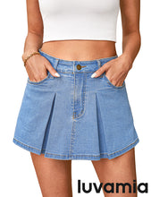 luvamia Skorts for Woman High Waisted Denim Shorts Trendy Jean Skort Skirt Country Concert Outfits Western Y2K Summer