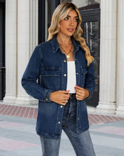 luvamia 2023 Jean Jackets for Women Fashion Oversized Button Down Denim Jacket Western Fall Shacket Jacket with Pockets