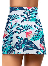 luvamia Women's Pleated Swim Skirt Mid Waist Swimsuit Bottom Swimwear