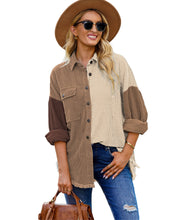 luvamia Womens Shacket Jacket Oversized Corduroy Button Down Shirt Long Sleeve Tops