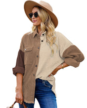 luvamia Womens Shacket Jacket Oversized Corduroy Button Down Shirt Long Sleeve Tops