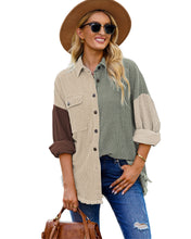luvamia Womens Shacket Jacket Oversized Corduroy Button Down Shirt Long Sleeve Tops
