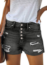 luvamia Women Casual Stretchy Denim Shorts High Waisted Ripped Button Jeans Shorts