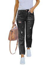 luvamia High Waisted Boyfriend Jeans for Women Ripped Distressed Jeans Slim Straight Leg Denim Pants