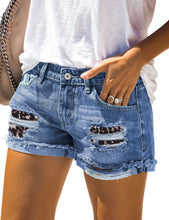 luvamia Women's Casual Ripped Denim Jean Shorts Mid Rise Stretchy Jeans Shorts