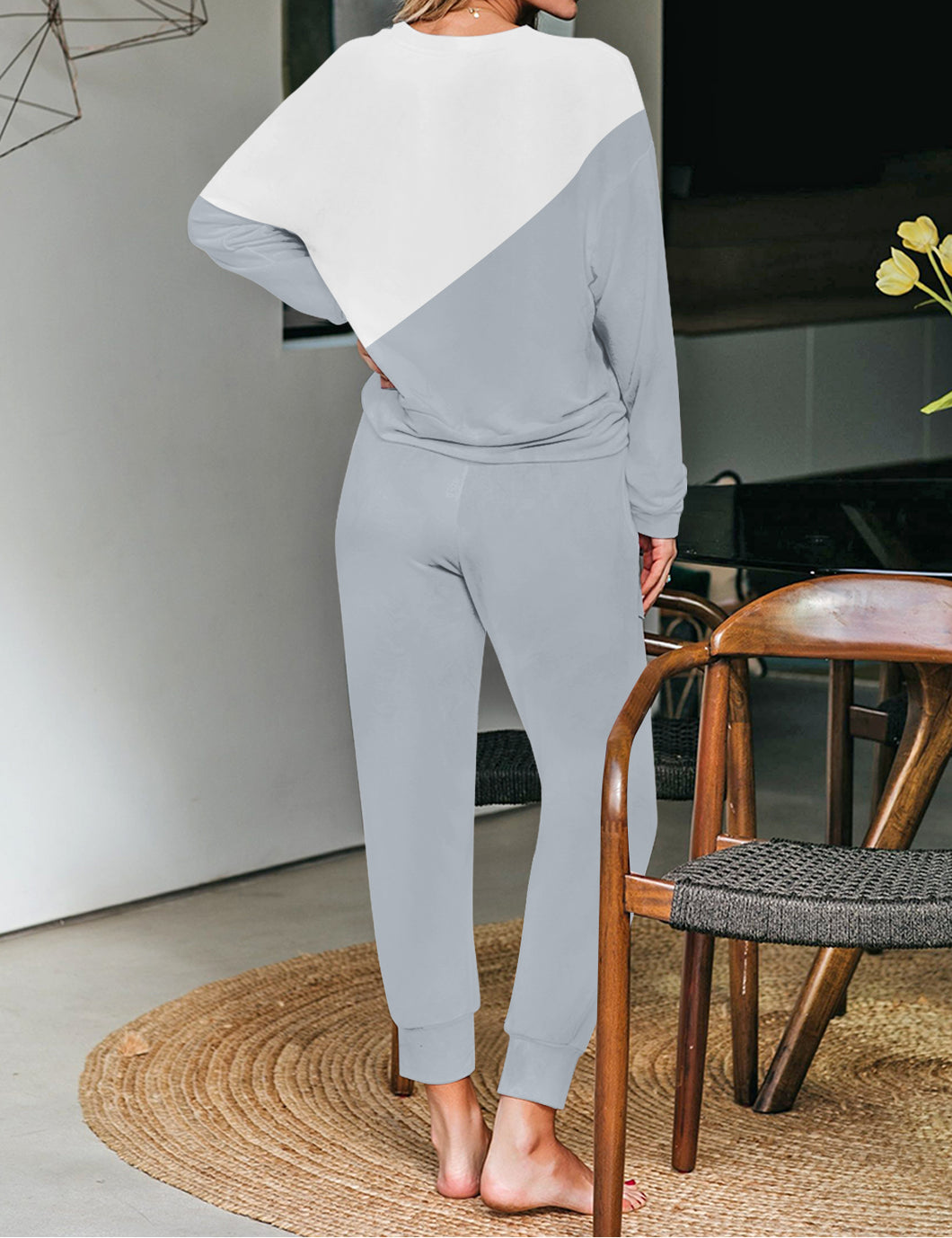 luvamia Women's Casual Pajamas Sets Long Sleeve Tops and Pants