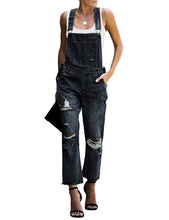 luvamia Women's Casual Stretch Adjustable Denim Bib Overalls Jeans Pants Jumpsuits