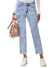 luvamia High Waisted Boyfriend Jeans for Women Ripped Distressed Jeans Slim Straight Leg Denim Pants