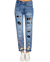 luvamia Boyfriend Jeans for Women Ripped Jeans Womens Stretch Distressed Patchwork Pants Denim