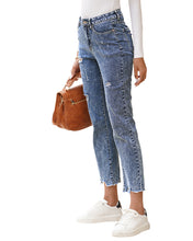 luvamia High Waisted Boyfriend Jeans for Women Ripped Distressed Jeans Slim Straight Leg Denim Pants