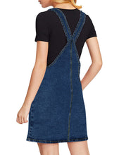 luvamia Women's Casual Straps Denim Overall Pinafore Dress with Pocket